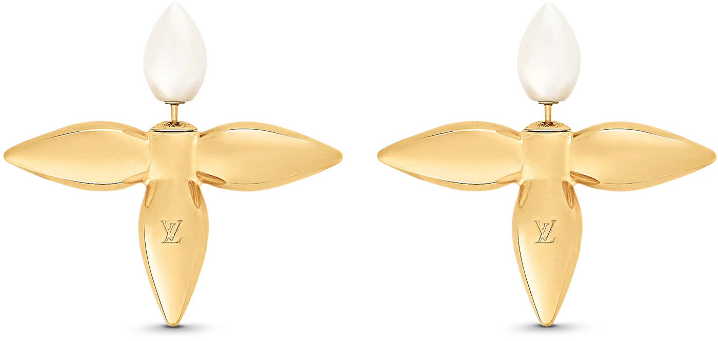 Louis Vuitton Louisette Stud Earrings - Gold-Tone Metal Stud