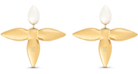 Louis Vuitton Louisette Macro Earrings Pearl