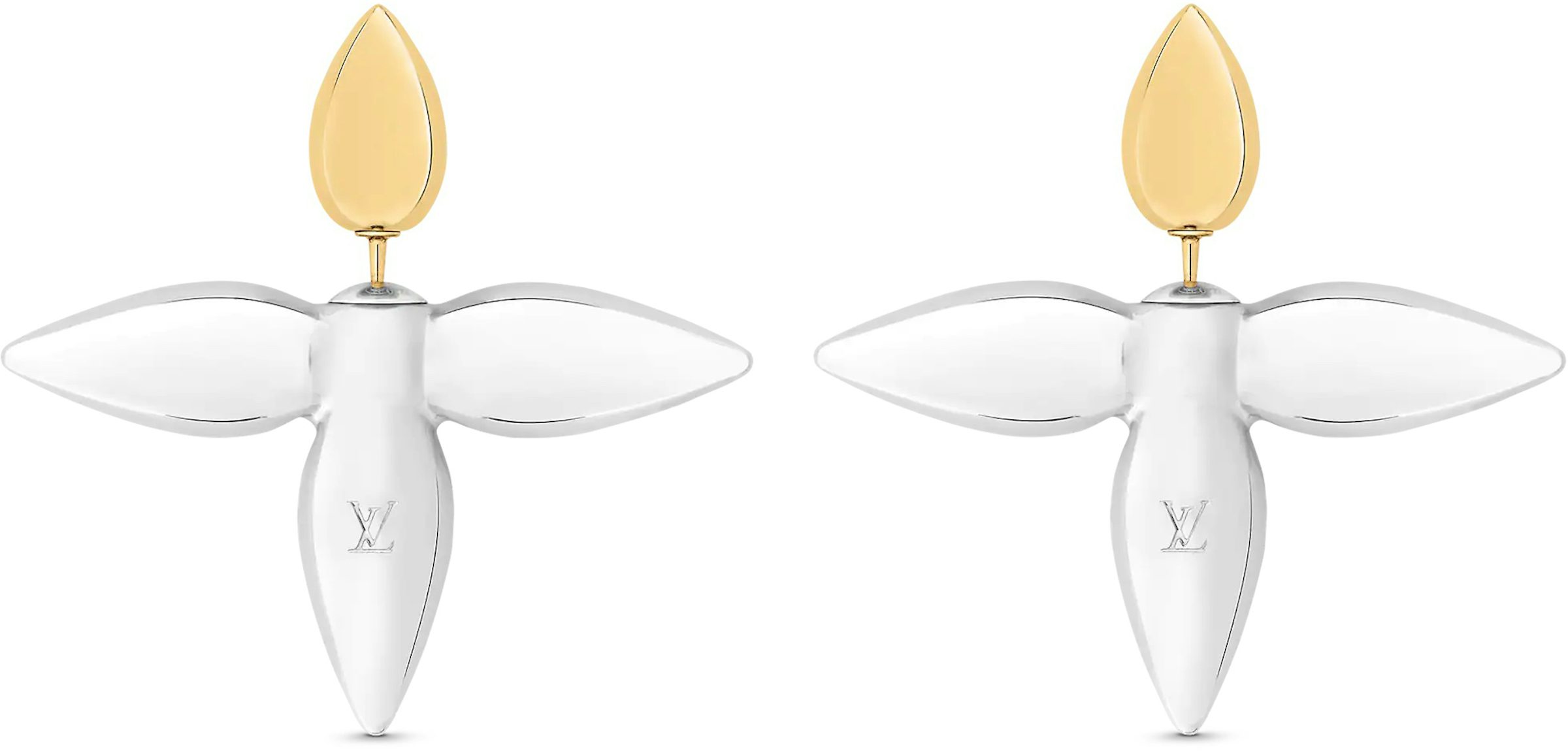 Louis Vuitton Louisette Macro Earrings Gold/Silver