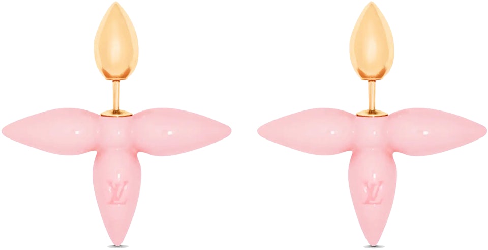 Louis Vuitton Louisette Earrings Light Pink/White in Gold Metal - US