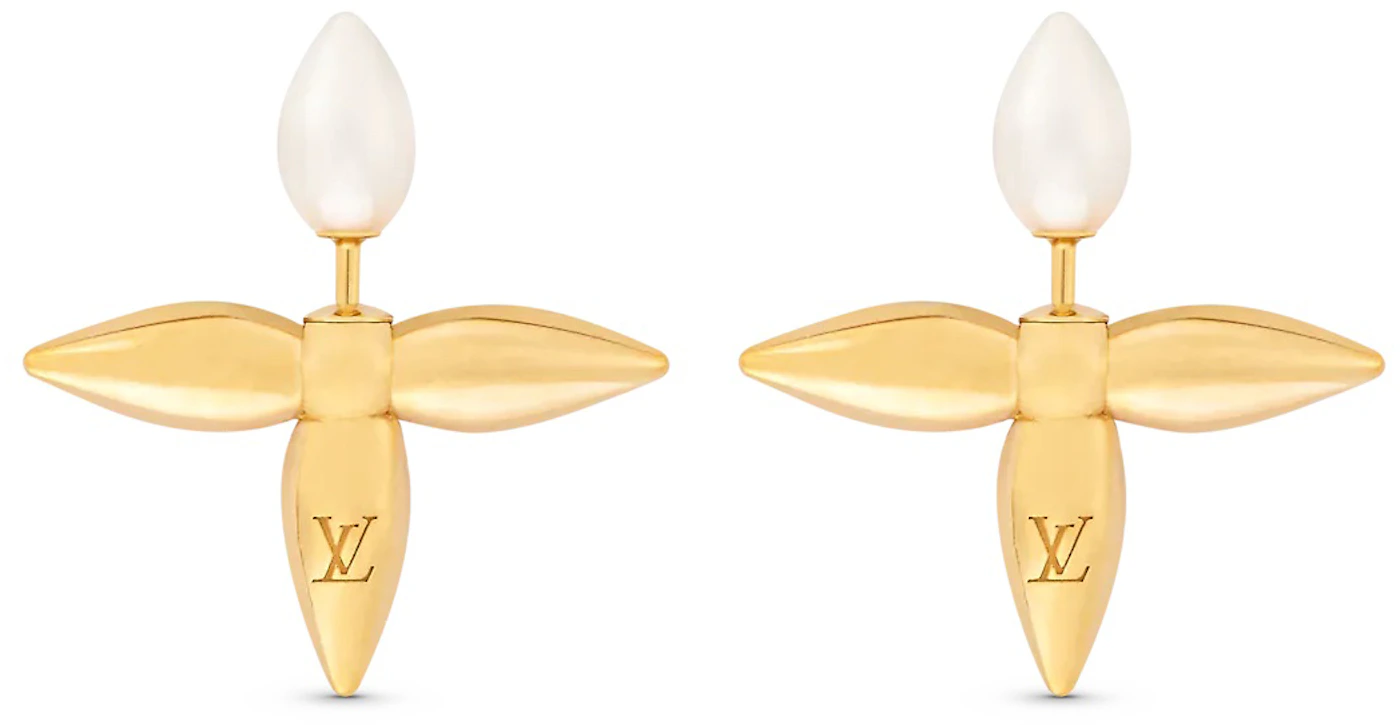 Louis Vuitton - LV Flowergram Earrings - Metal - Golden - Women - Luxury