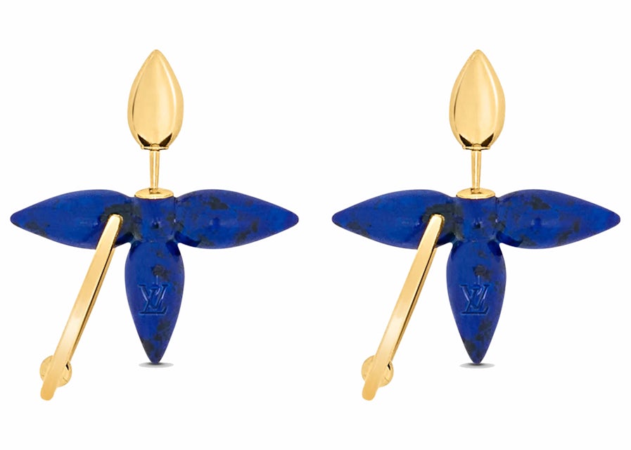 Louis Vuitton Louisette Swing Earrings Blue/Gold in Gold Metal - US