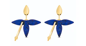 Louis Vuitton Louisette Swing Earrings Blue/Gold