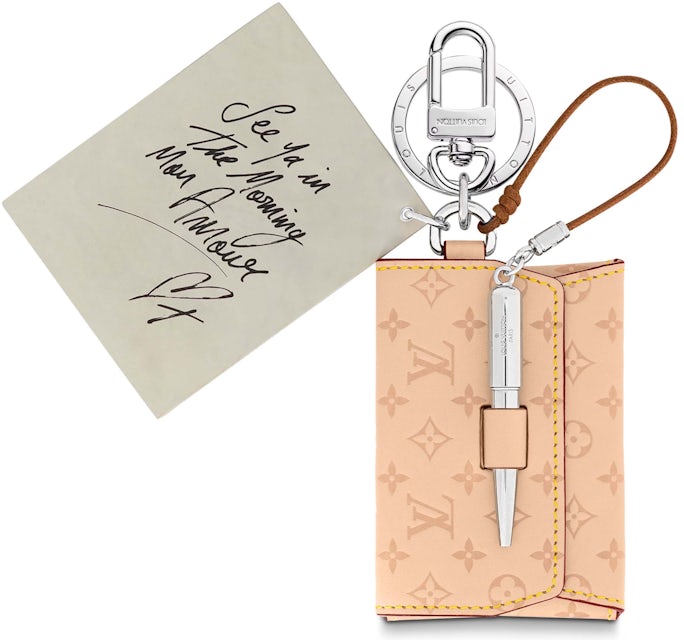 Louis Vuitton Love Letters Figurine Bag Charm Beige in Leather