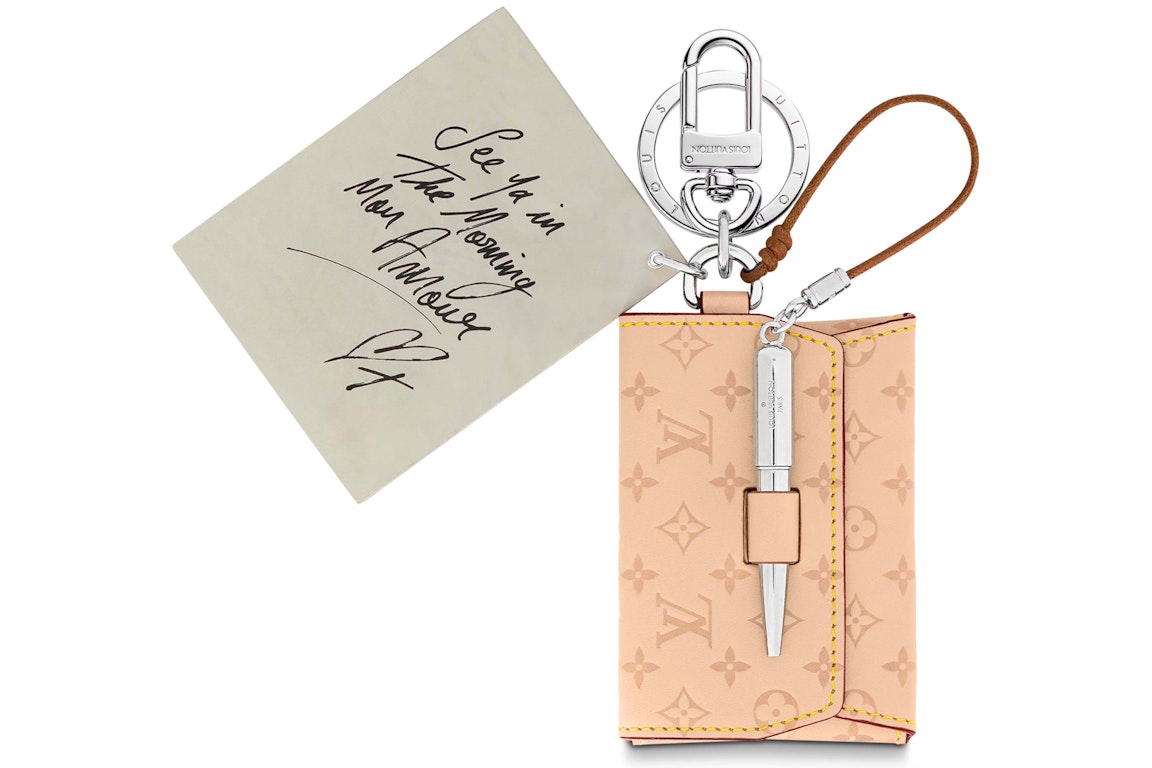 Pre-owned Louis Vuitton Love Letters Figurine Bag Charm Beige