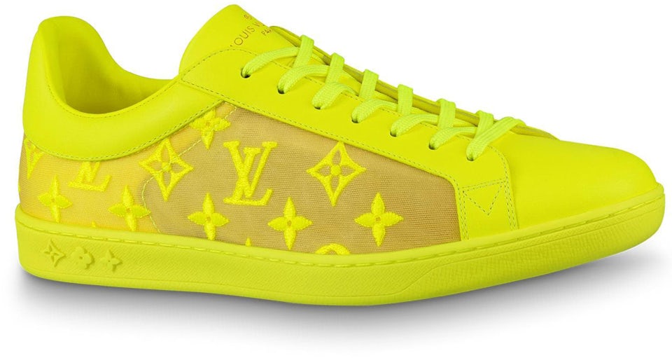 Sell Louis Vuitton Men's Luxembourg Tattoo Neon Yellow Sneakers - Yellow