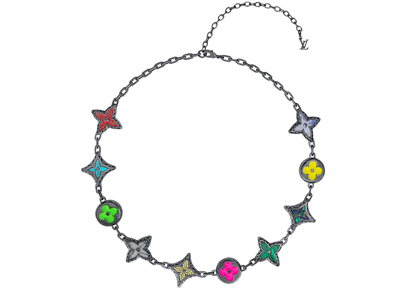 Louis Vuitton MNG Big Party Necklace Multicolored in Metal with Silver-tone  - GB