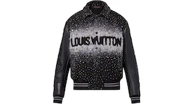 Louis Vuitton Made To Order Embroidered Varisty Blouson Dark Grey