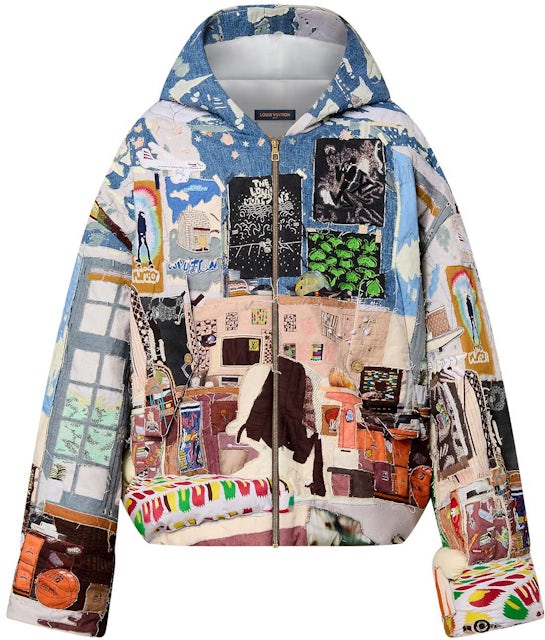 Louis Vuitton Made to Order Patchworked Oversized Hooded Blouson Multicolor