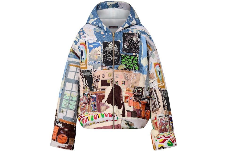 Louis Vuitton Made to Order Patchworked Oversized Hooded Blouson Multicolor