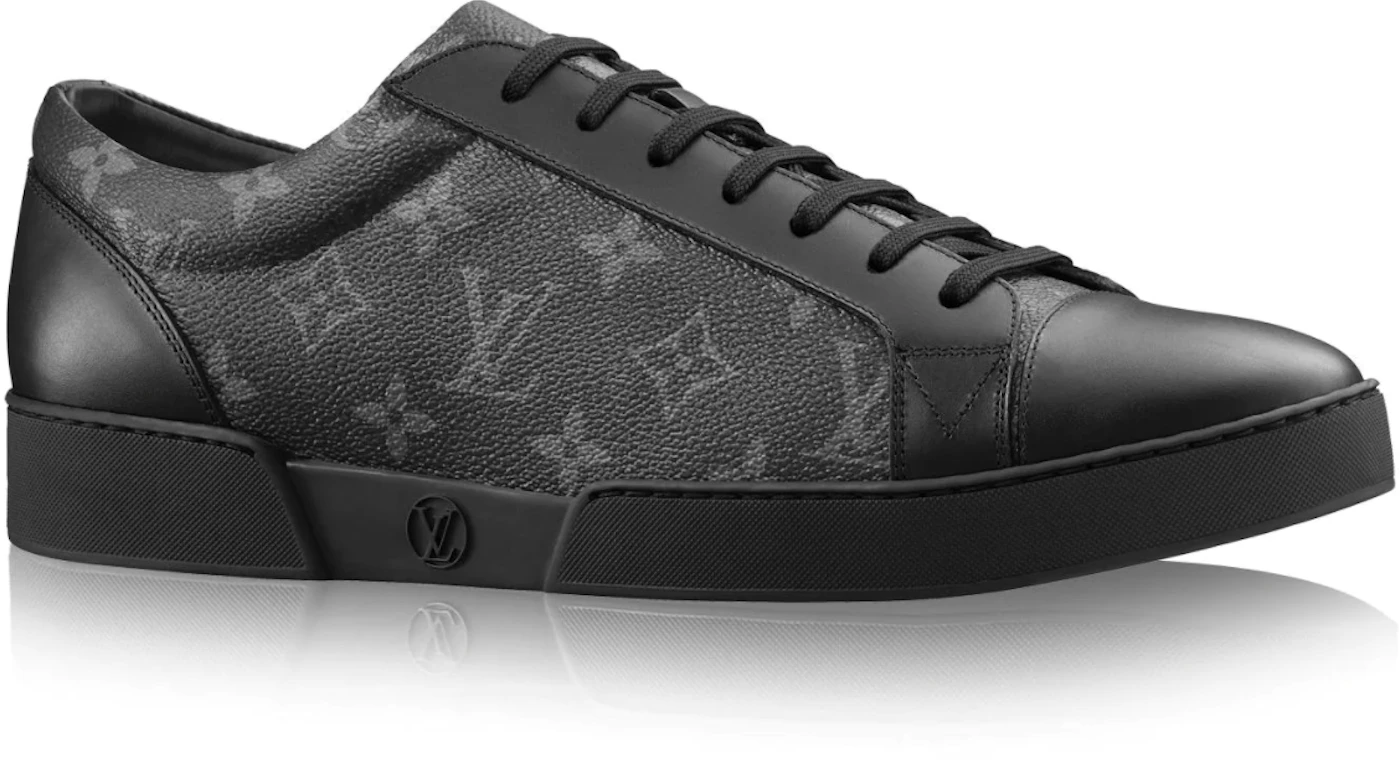 Louis Vuitton Black Monogram Canvas Match Up High Top Sneakers Size 42.5 Louis  Vuitton
