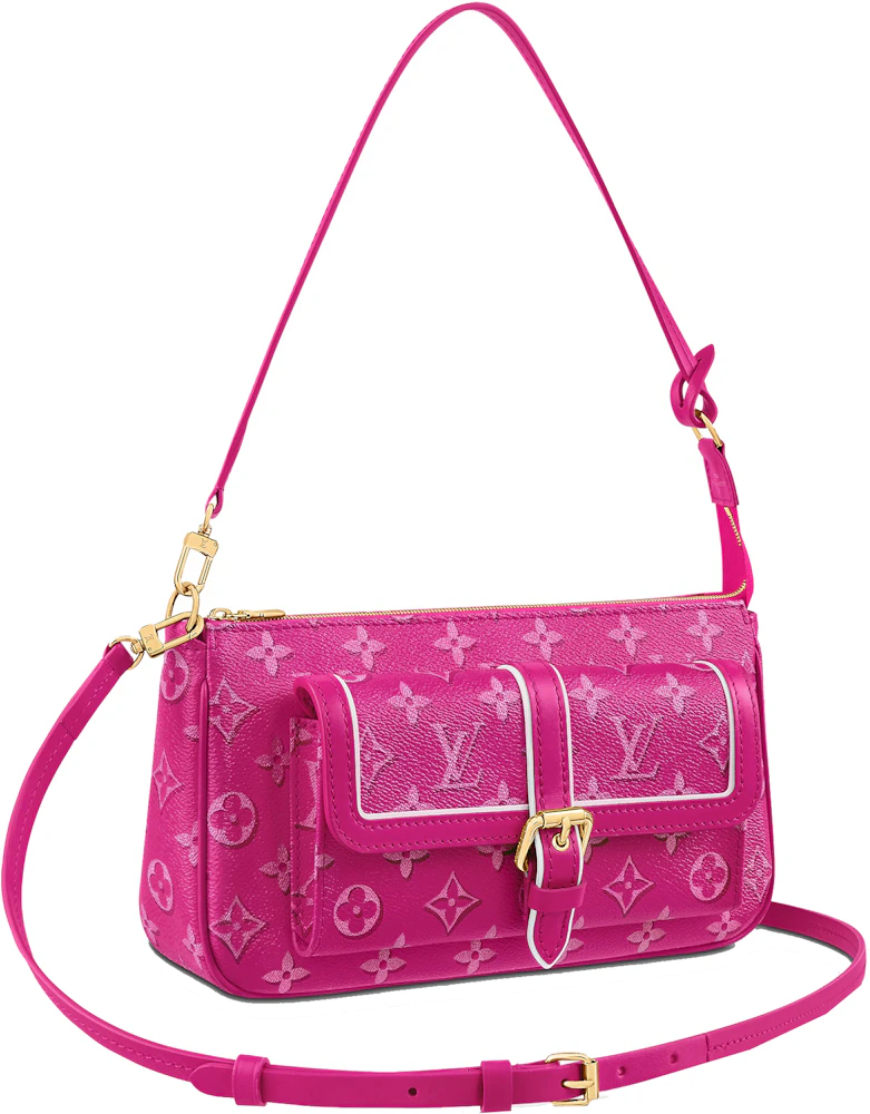 Louis Vuitton Maxi Multi Pochette Accessoires Fuchsia Pink in Coated Canvas  with Gold-tone - US