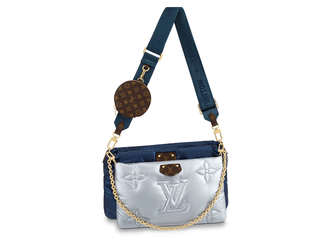 Louis Vuitton Maxi Multi Pochette Accessoires Silver/Navy in Econyl  Recycled Nylon with Gold-tone - US