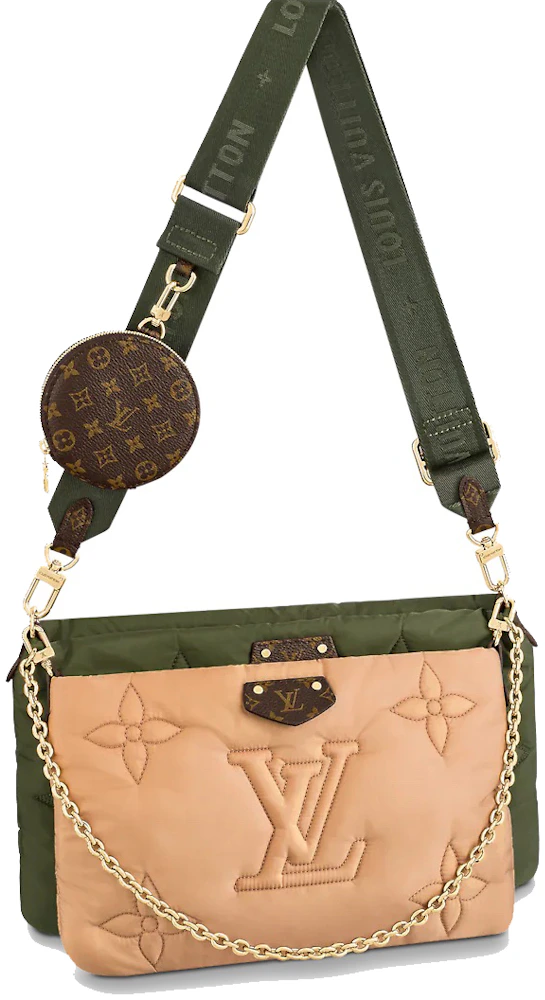 Like New Louis Vuitton multi pochette accessories - green strap
