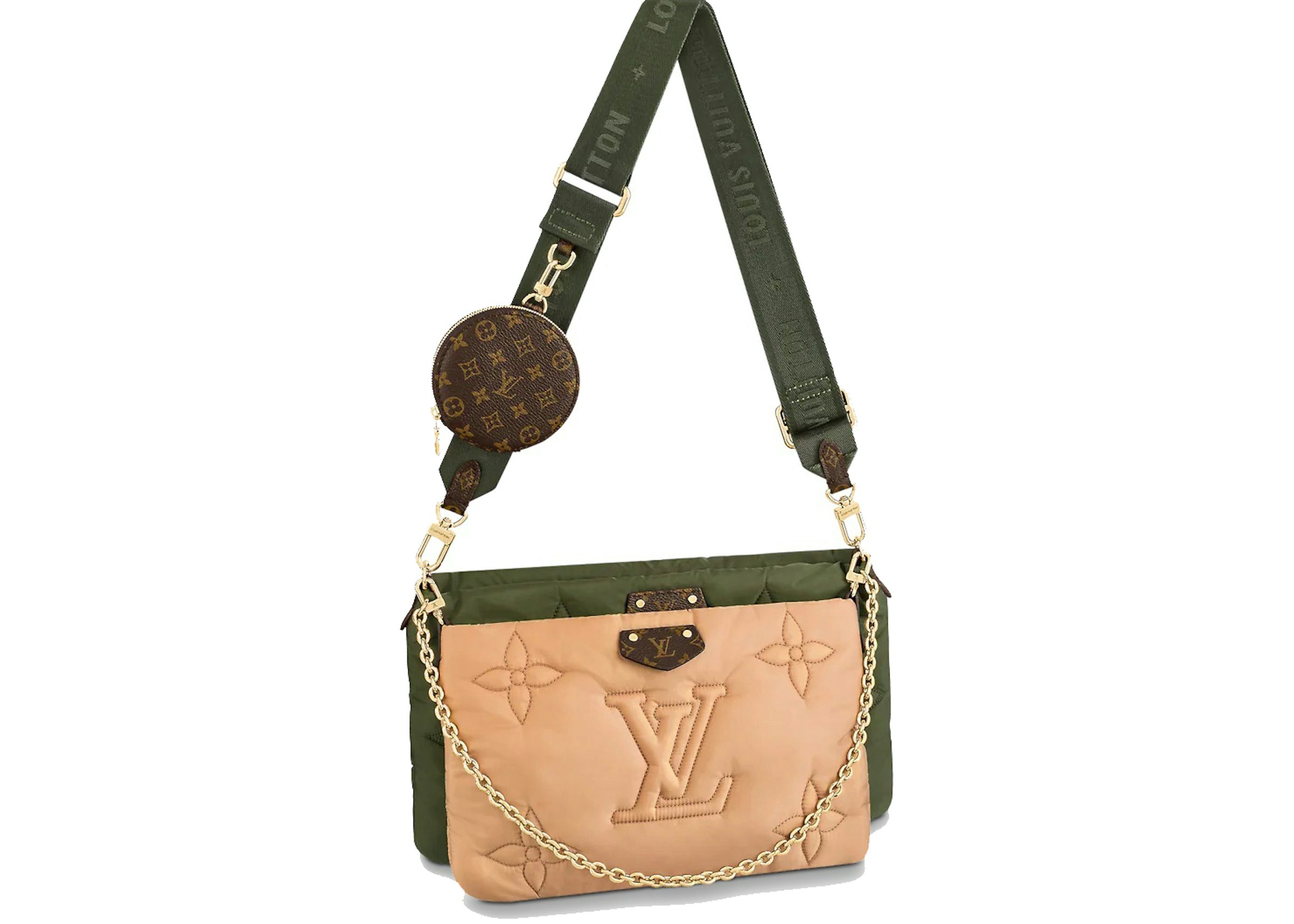 Louis Vuitton Pochette Multi Accessories Kaki Green Monogram Canvas  Shoulder Bag