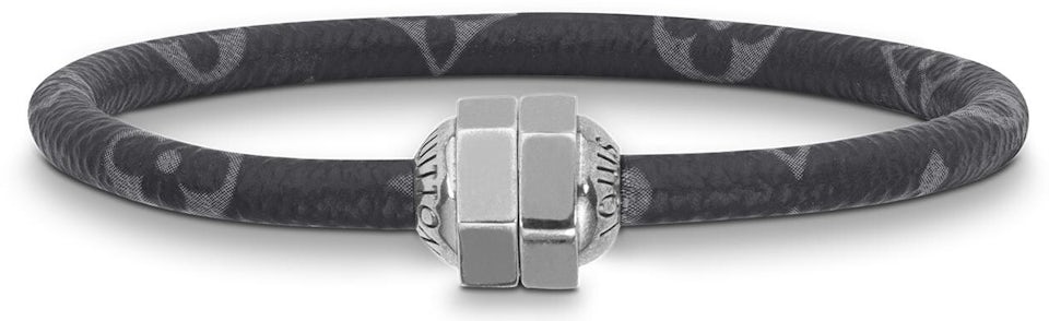 Louis Vuitton Mecanic Bracelet Monogram Eclipse Black in Canvas with  Palladium-tone - CN