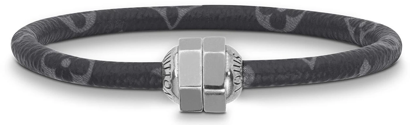 Louis Vuitton Mecanic Bracelet Monogram Eclipse Black in Canvas with  Palladium-tone - US