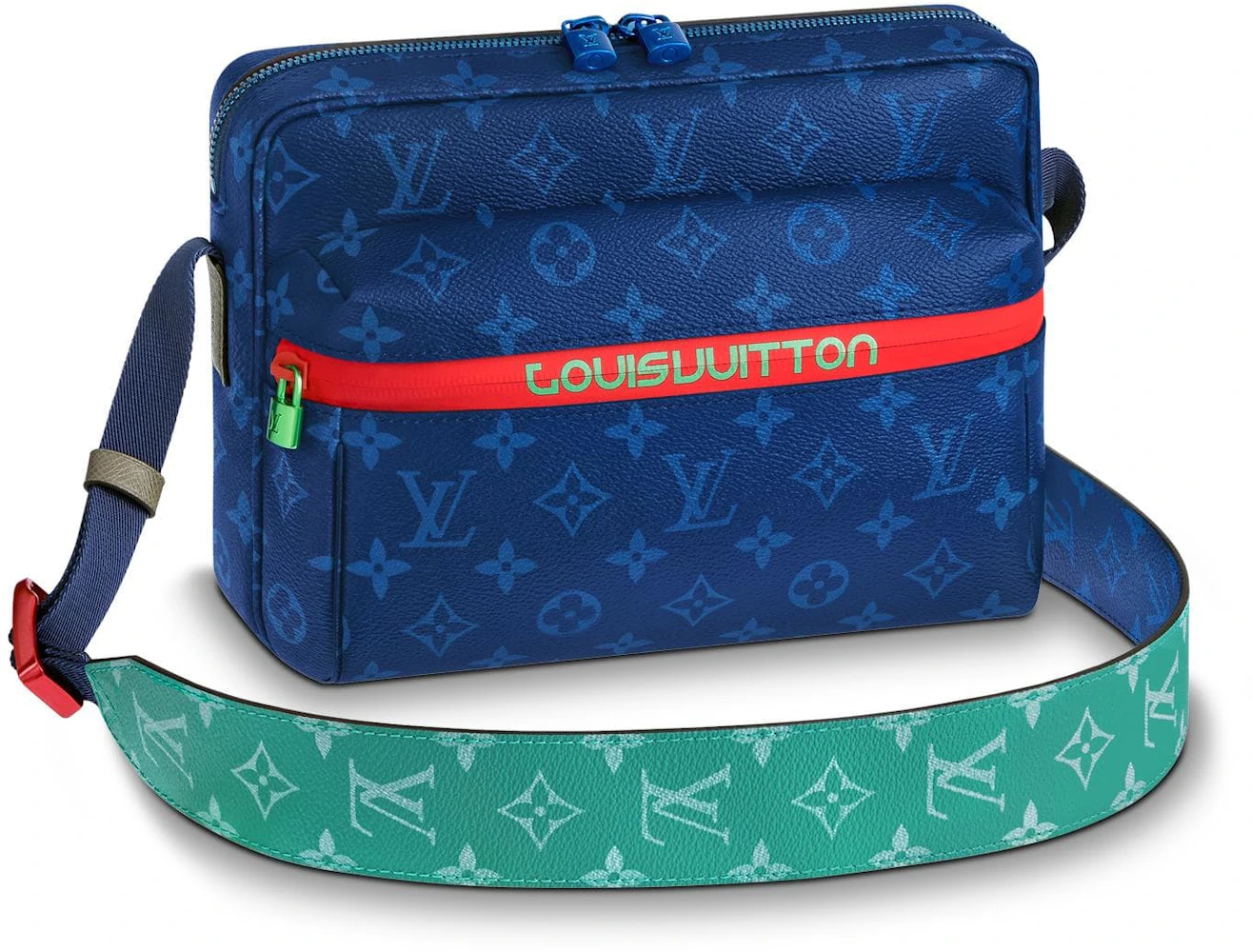 Blue Louis Vuitton Monogram Pacific Outdoor Pouch Crossbody Bag – Designer  Revival