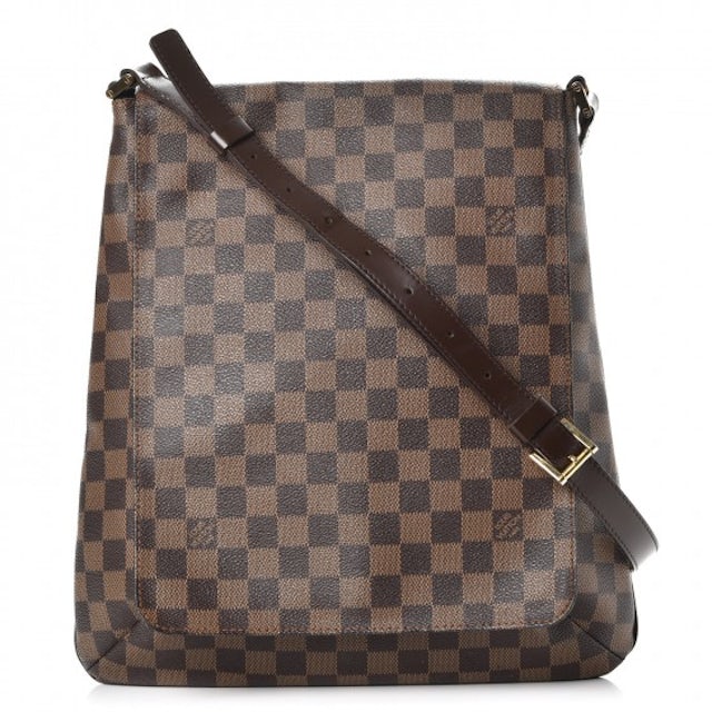 Louis Vuitton Messenger Musette Damier Ebene GM Brown in Canvas/Leather  with Brass - US