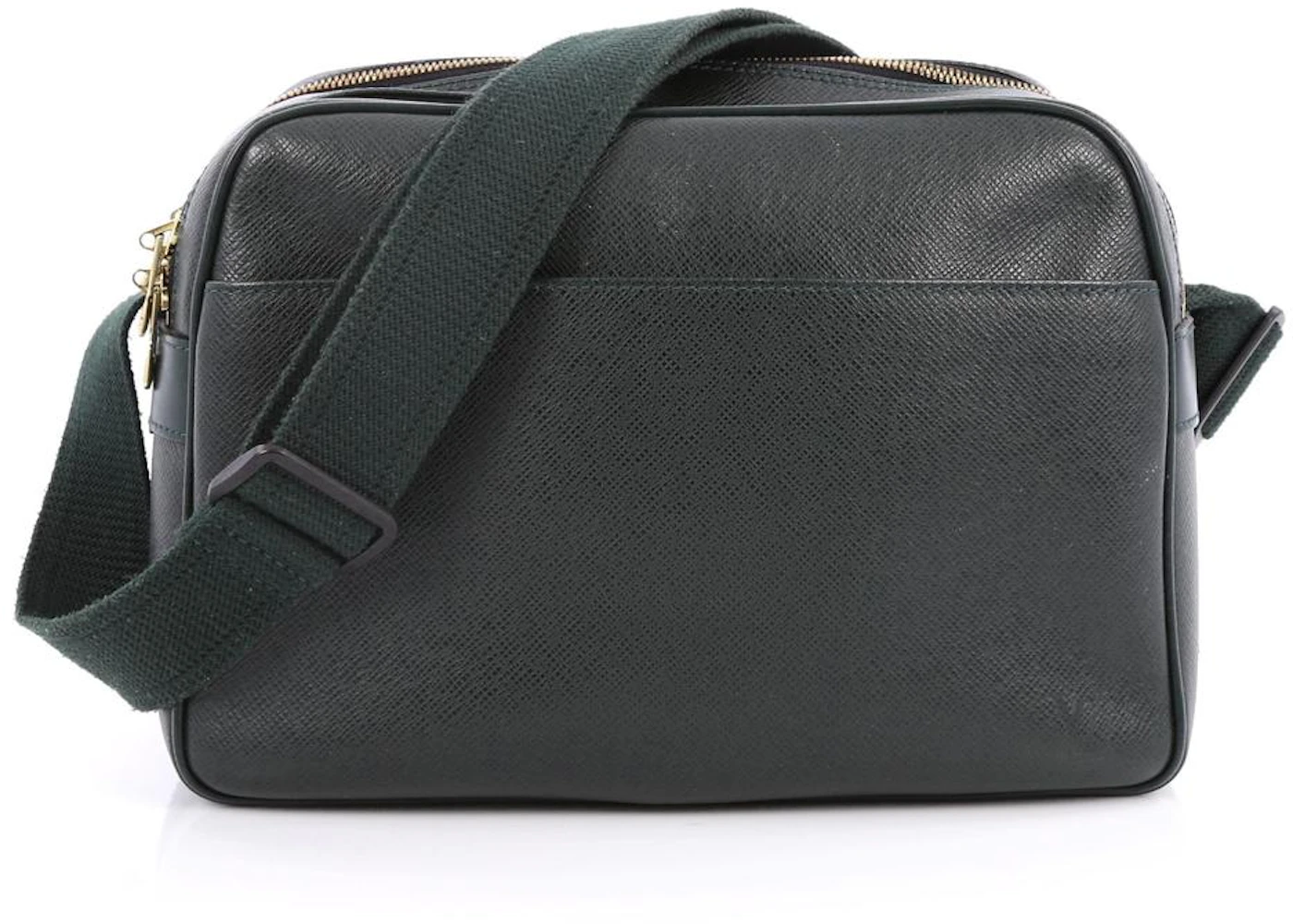 Louis Vuitton Messenger Reporter Bag Taiga PM Dark Green in Leather ...