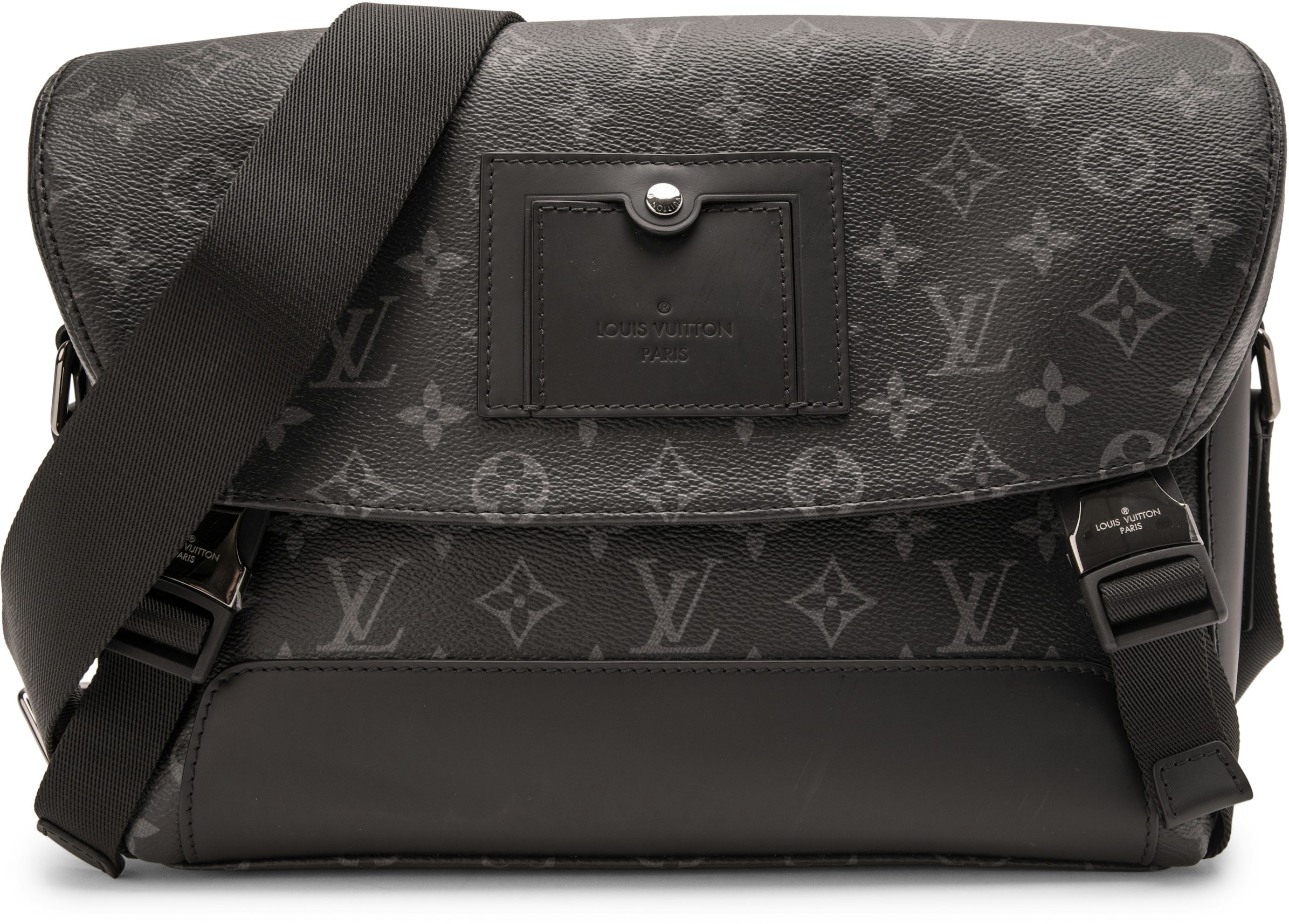 Louis+Vuitton+Voyager+Silver+Hardware+Messenger+Bag+PM+Black+Canvas for  sale online