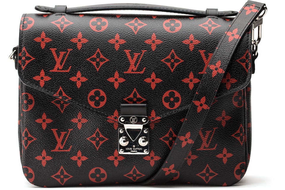 Louis Vuitton Limited Edition Crafty Monogram Pochette Metis in Black  Crossbody