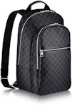 Michael backpack cloth bag Louis Vuitton Black in Cloth - 26184151