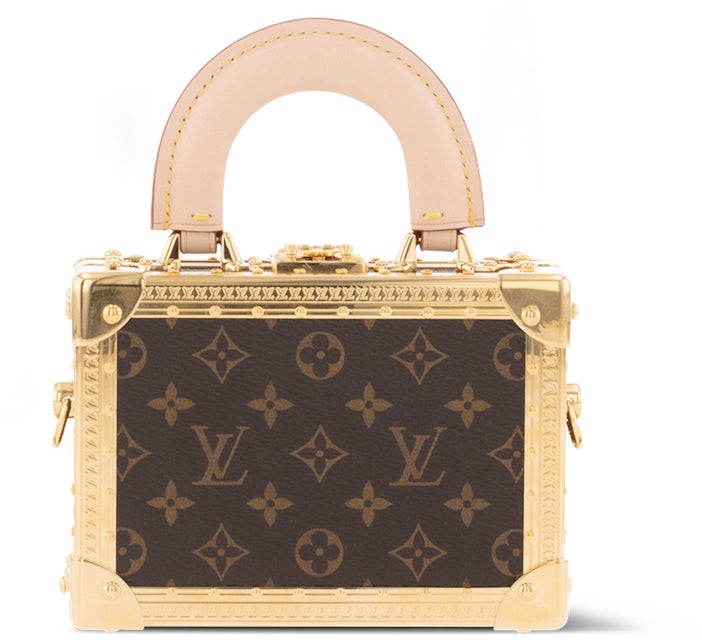 Louis Vuitton Micro Vanity Bag Charm Gold Coated Canvas