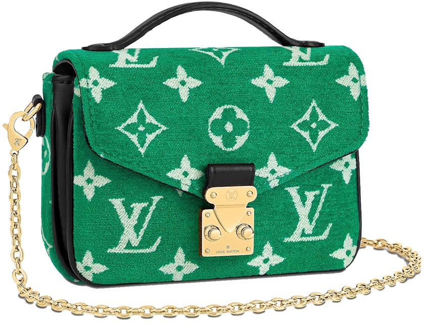 Louis Vuitton Micro Metis Green in Velvet/Leather with Gold-tone - GB