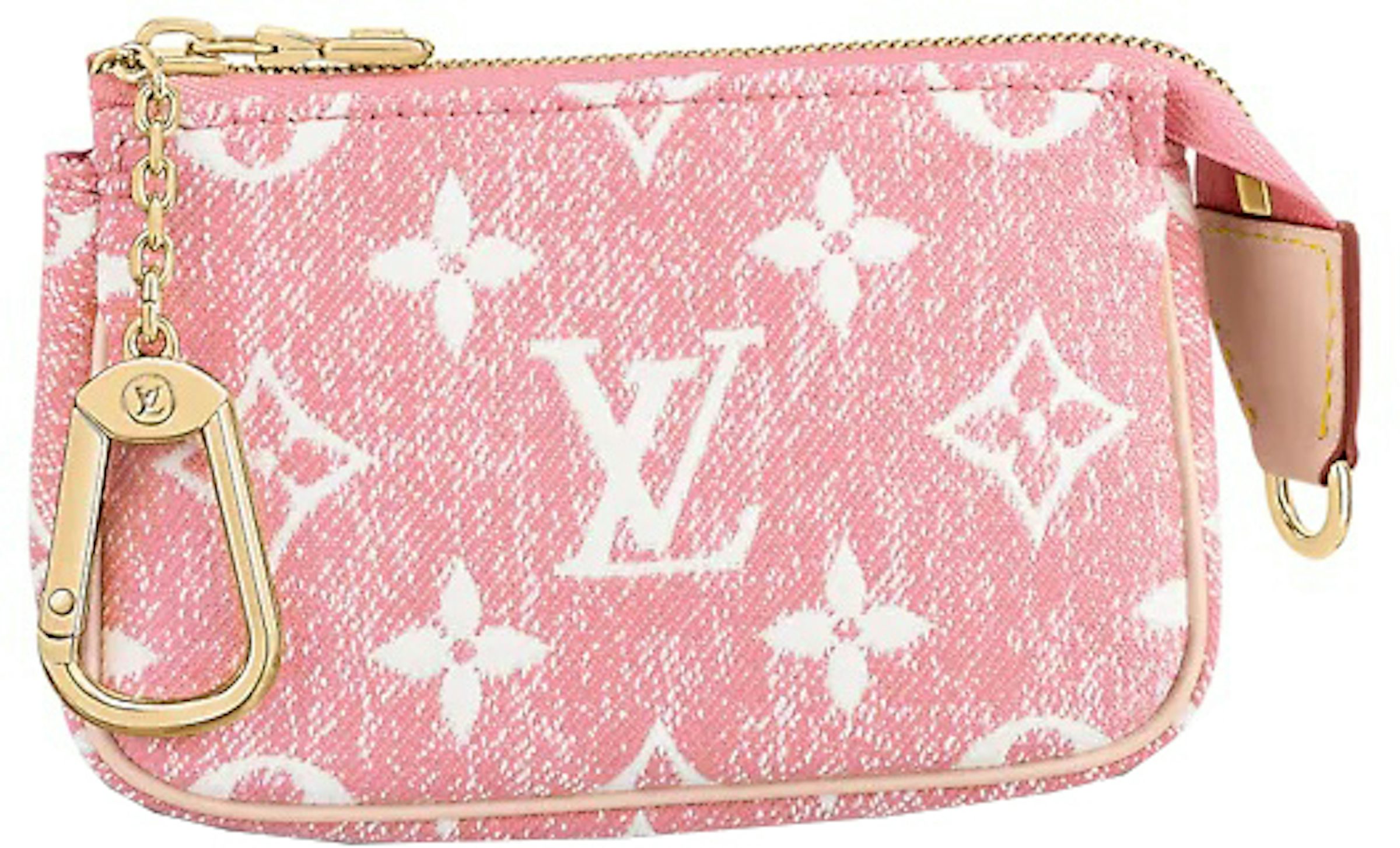 Louis Vuitton Micro Pochette Accessoires Denim Jacquard Pink in Denim/Calfskin  Leather with Gold-tone - US