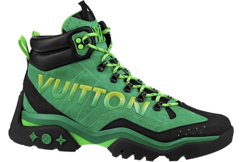 Louis Vuitton Millenium Ankle Boot Green Black Men s 1A9931 US