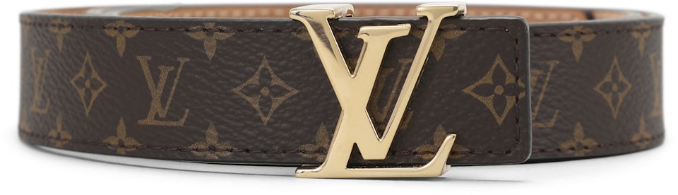 Louis Vuitton Louisette 25MM Reversible Belt Monogram Canvas Brown