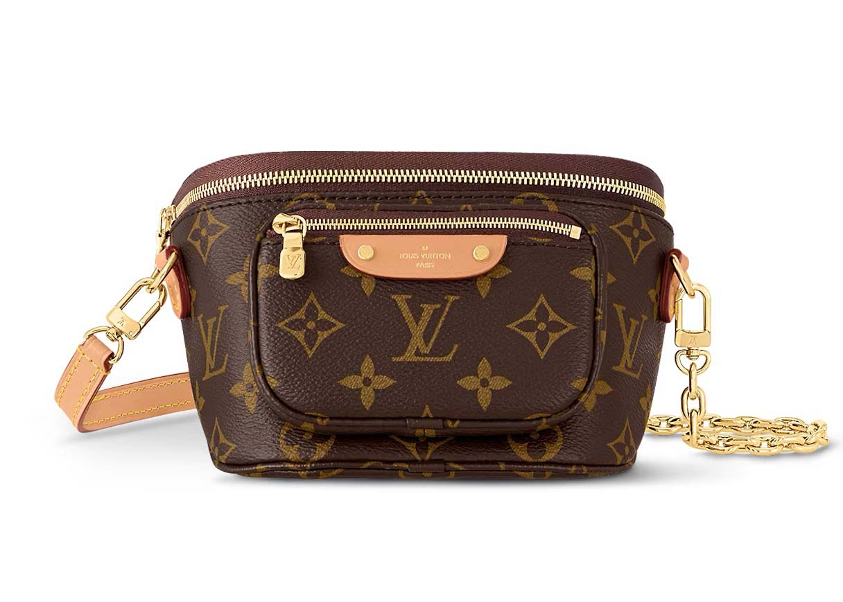 Louis Vuitton Mini Bumbag Monogram in Coated Canvas with Gold-tone