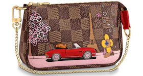 Louis Vuitton Mini Pochette Accessoires Damier Ebene Vivienne Paris Red Lining