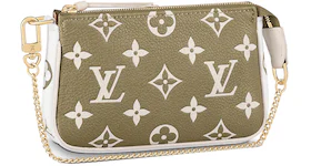 Louis Vuitton Mini Pochette Accessoires Khaki Green/Beige/Cream