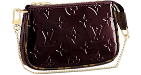 Louis Vuitton Mini Pochette Accessoires Monogram Vernis Amarante Red