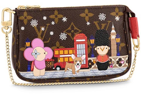 Louis Vuitton Mini Pochette Accessoires Monogram Vivienne Red in