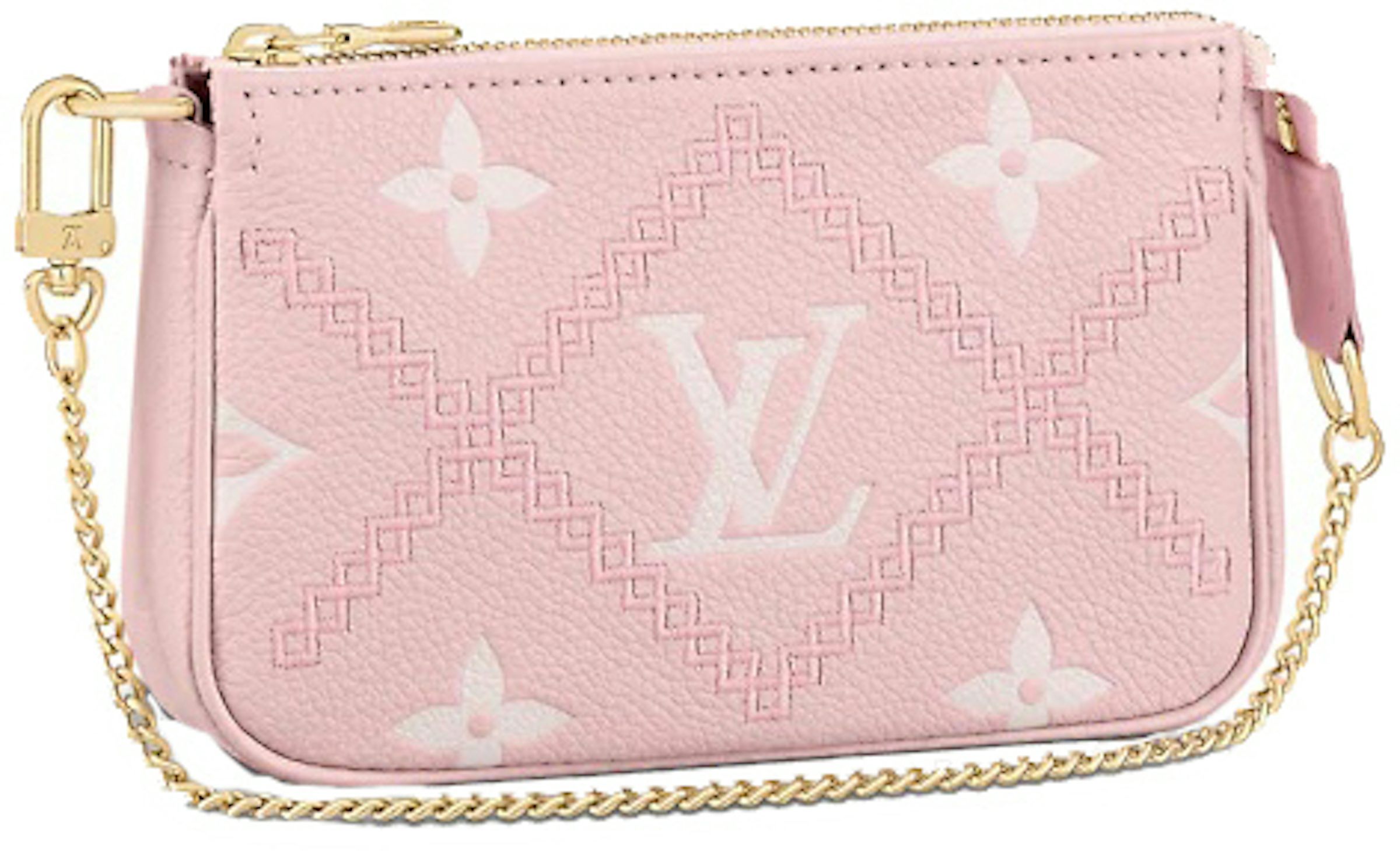 Louis Vuitton Mini Pochette Accessoires Pink in Cowhide Leather