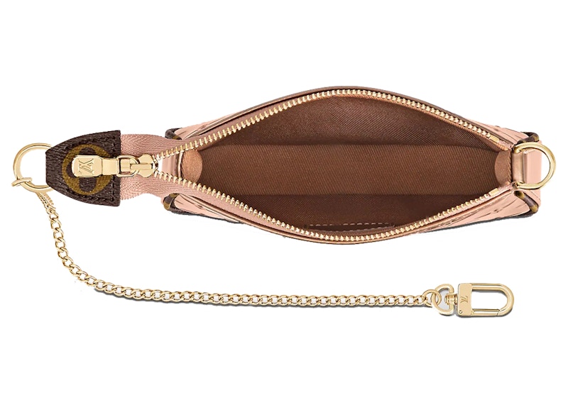 Louis Vuitton Mini Pochette Accessoires Rose Gold in Coated Canvas