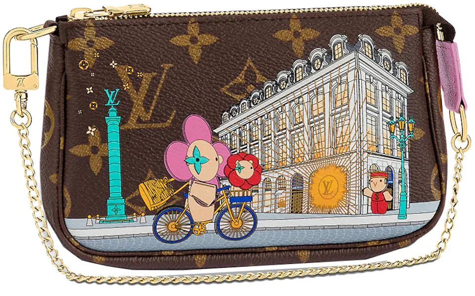 Louis Vuitton Mini Vivienne Holidays Pochette Accessoires Canvas Monogram Pink