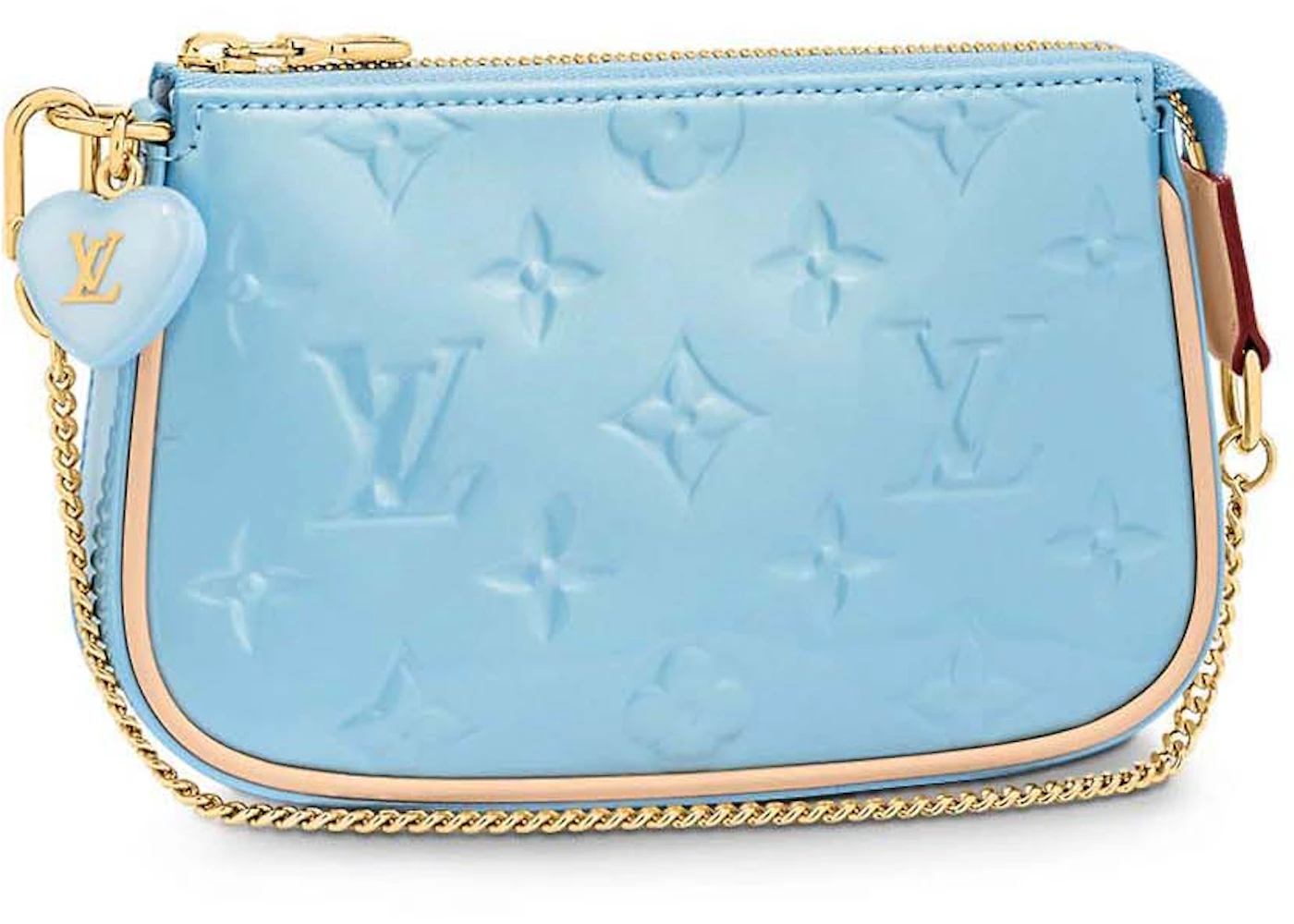 Louis Vuitton Mini Pochette Accessories Lillipop Blue in Calfskin Leather  with Gold-tone - GB