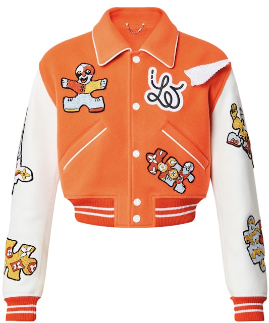 Multi-Patches Mixed Leather Varsity Blouson - Ready to Wear