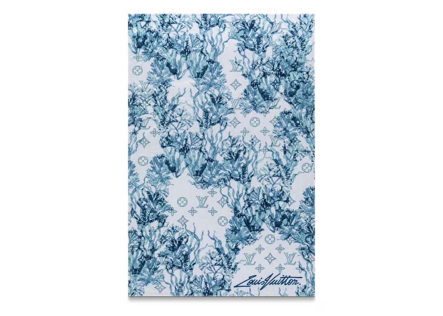 Louis Vuitton Monogram Aquagarden Beach Towel Blue