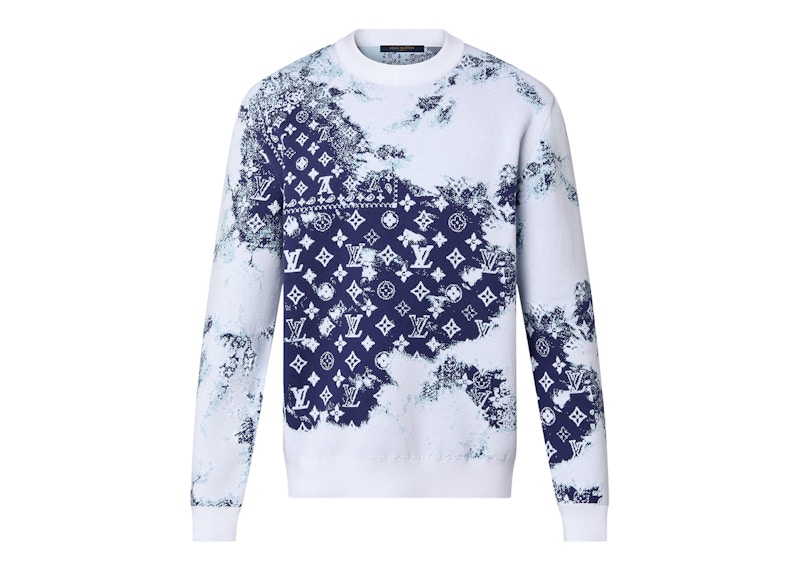 Louis Vuitton Monogram Bandana Crewneck Indigo/White Men's - SS22 - US