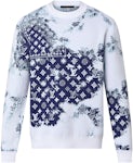 Louis Vuitton Monogram Bandana Hook Detail Long-sleeved Shirt Blue/White