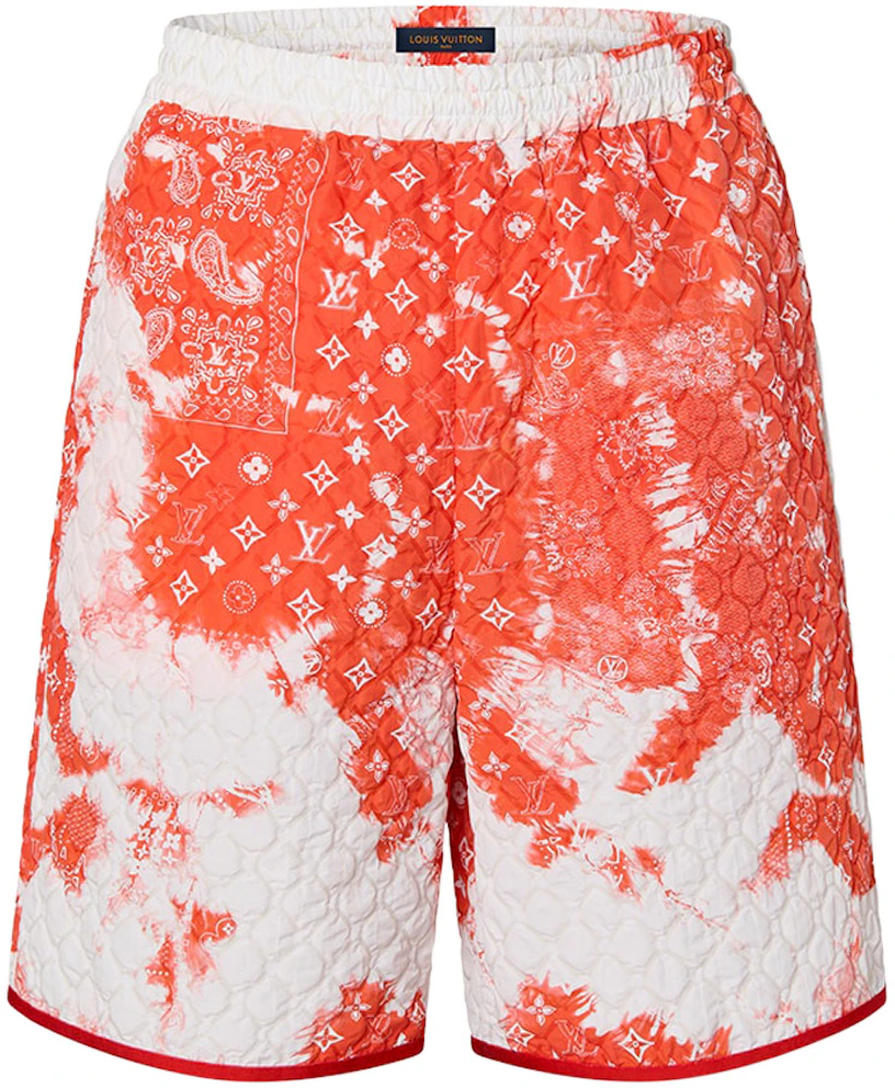 Louis Vuitton Monogram Bandana Nylon Tracksuit Shorts Orange/White Herren -  SS22 - DE