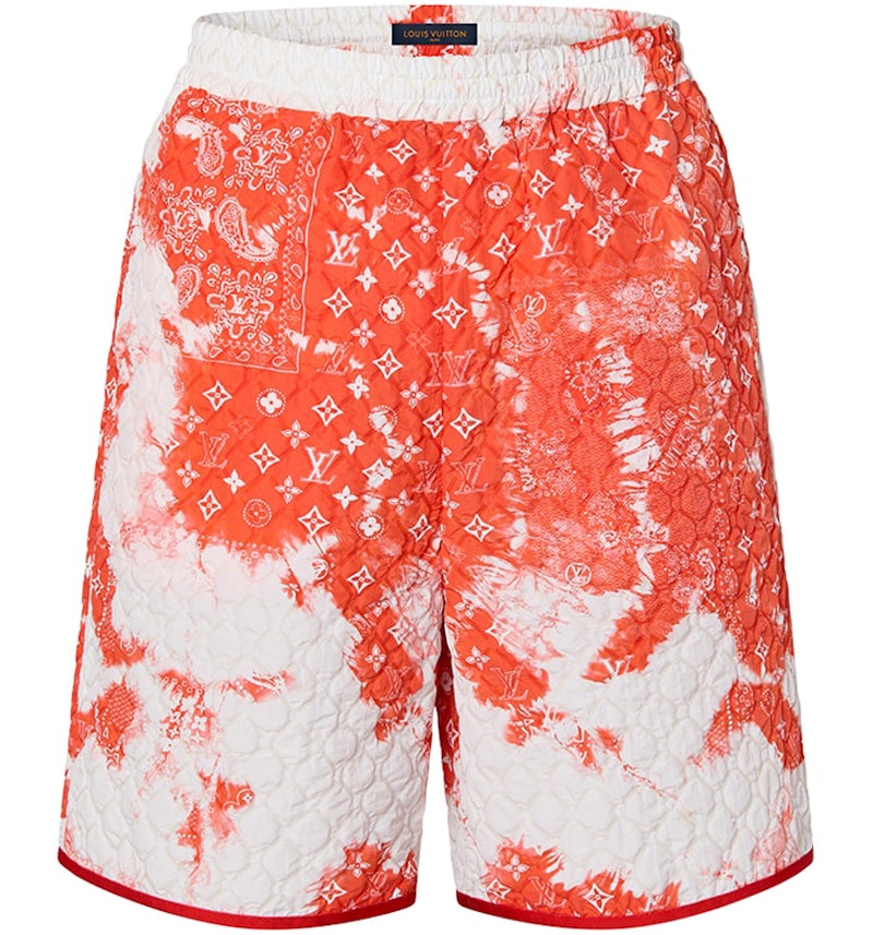 Louis Vuitton Monogram Bandana Nylon Tracksuit Shorts Orange/White