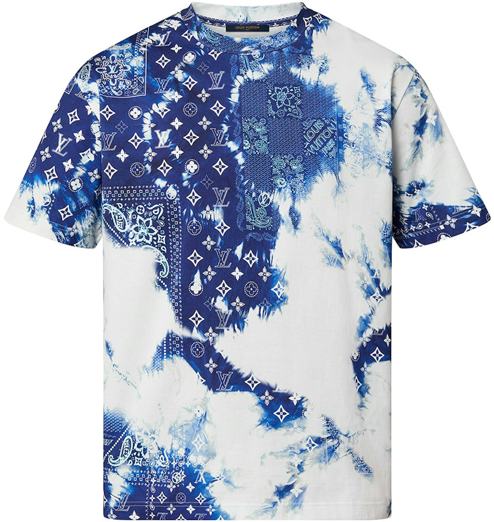 Alternativ væske galleri Louis Vuitton Monogram Bandana Printed T-Shirt Blue/White - SS22 Men's - US