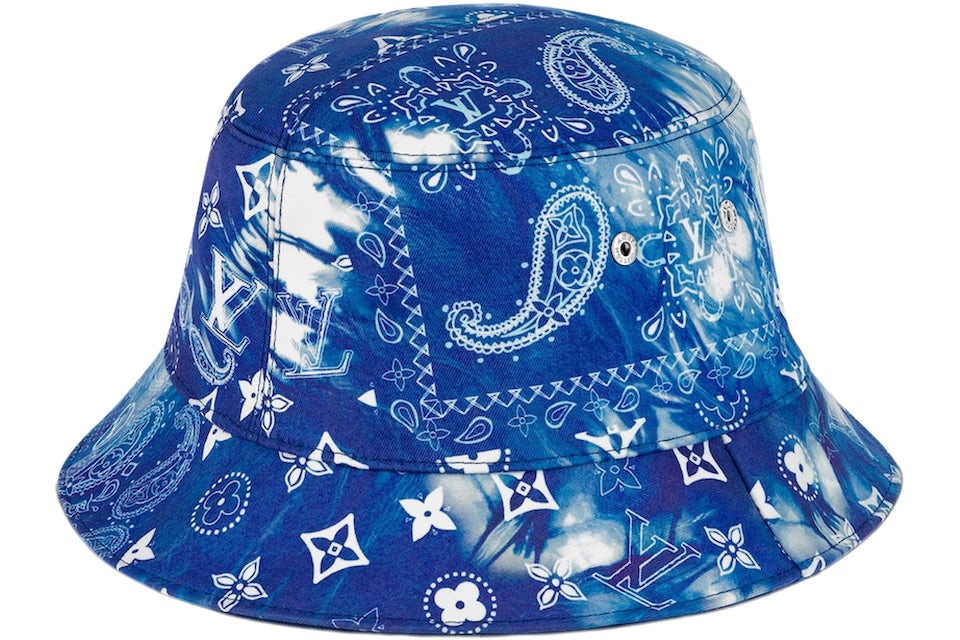 Marine Serre Blue Monogram Denim Bucket Hat - Realry: A global