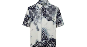 Louis Vuitton Monogram Bandana Short-Sleeved Denim Shirt Indigo/White